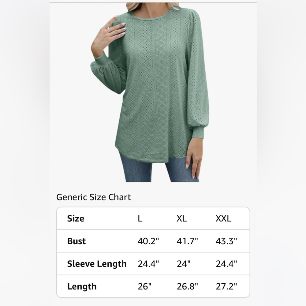 Elegant Green Women's Top - Picture 8 of 10